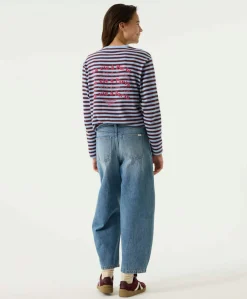 Meisjes longsleeve blauw