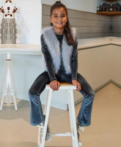 Meisjes longsleeve blauw