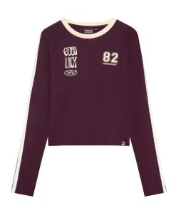 Meisjes longsleeve bordeaux