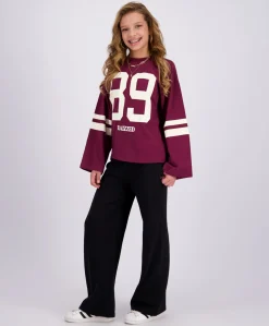 Meisjes longsleeve bordeaux