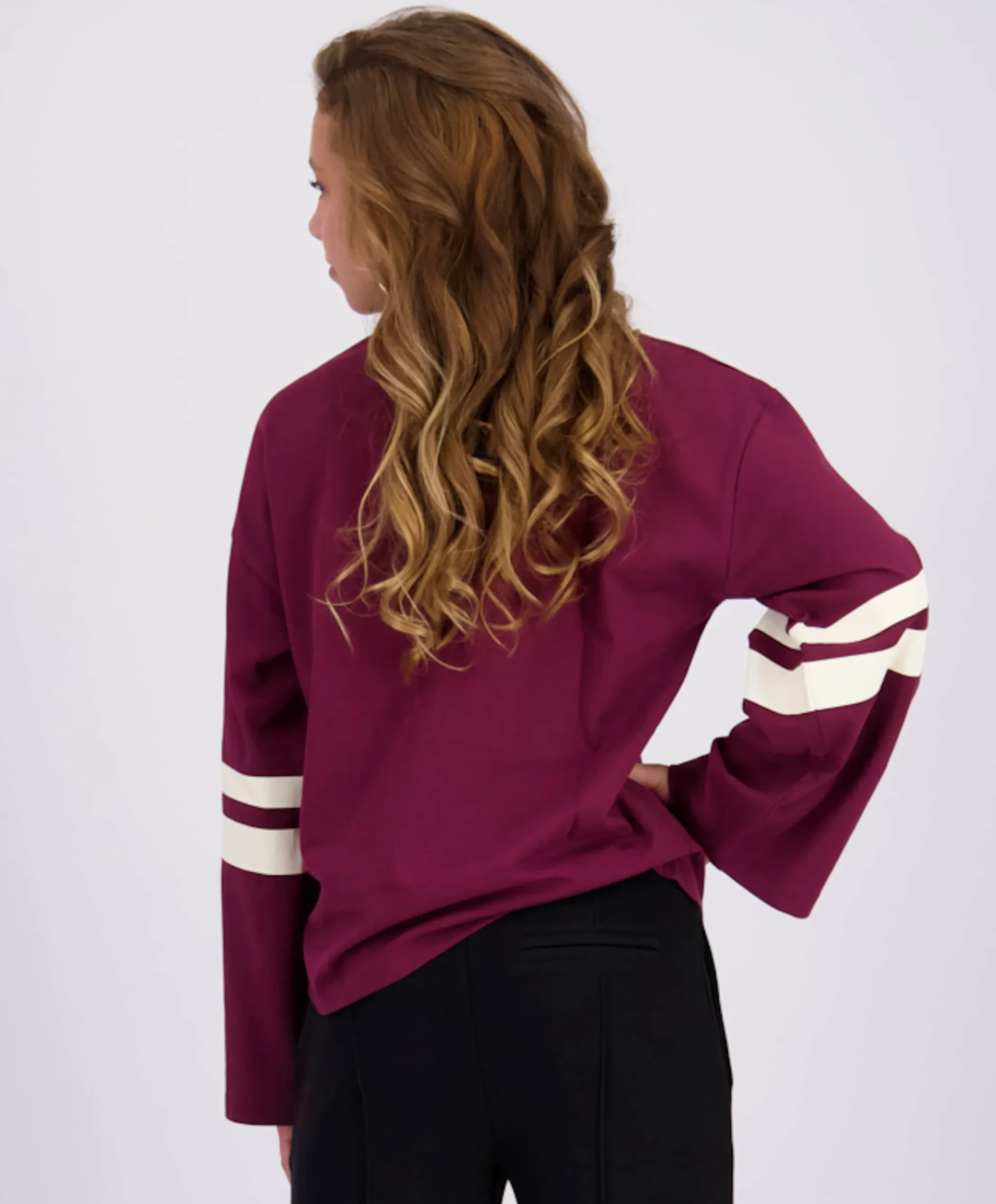 Meisjes longsleeve bordeaux