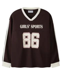 Meisjes longsleeve bruin