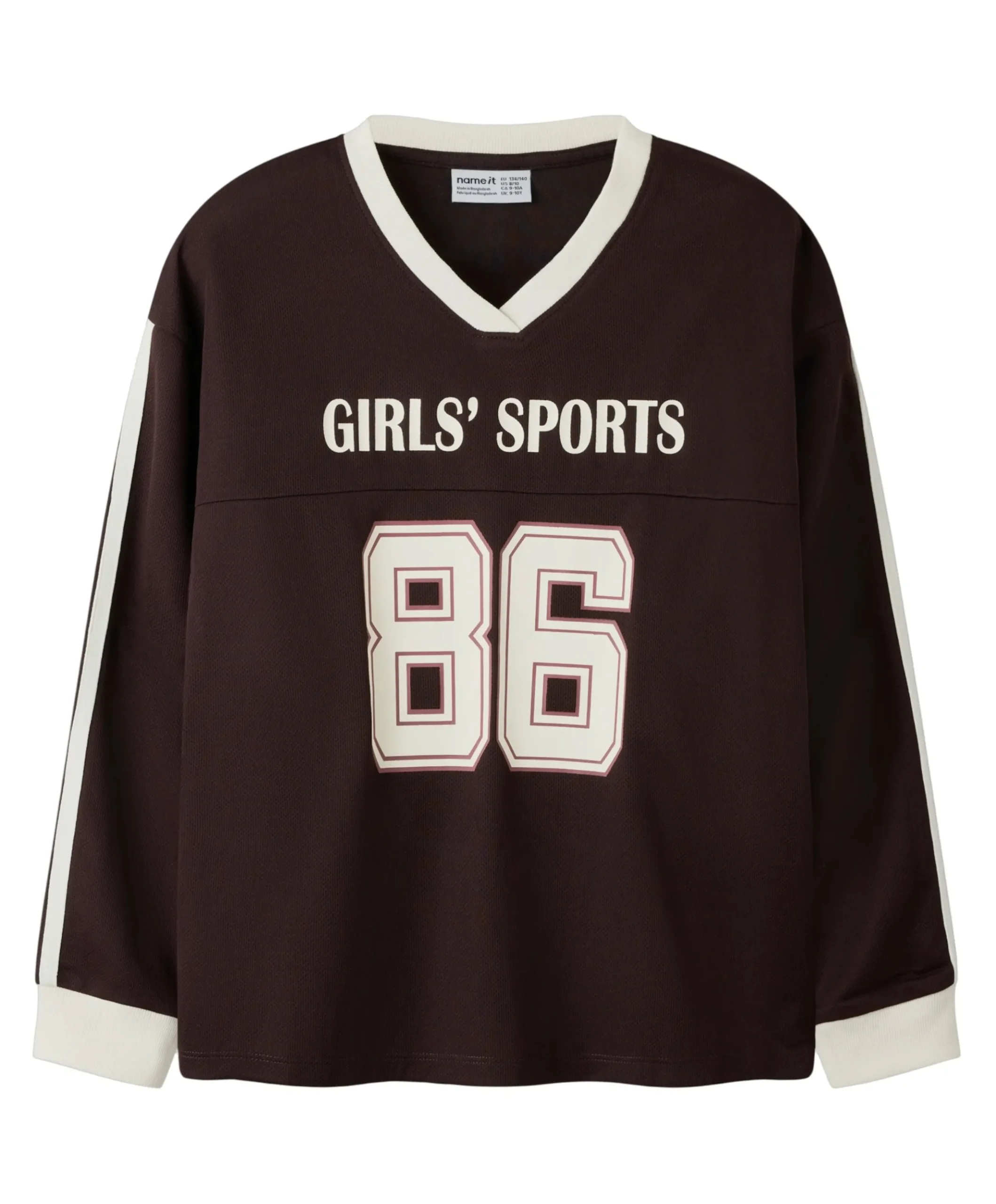Meisjes longsleeve bruin