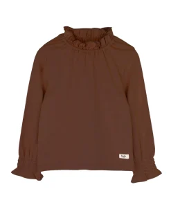 Meisjes longsleeve bruin