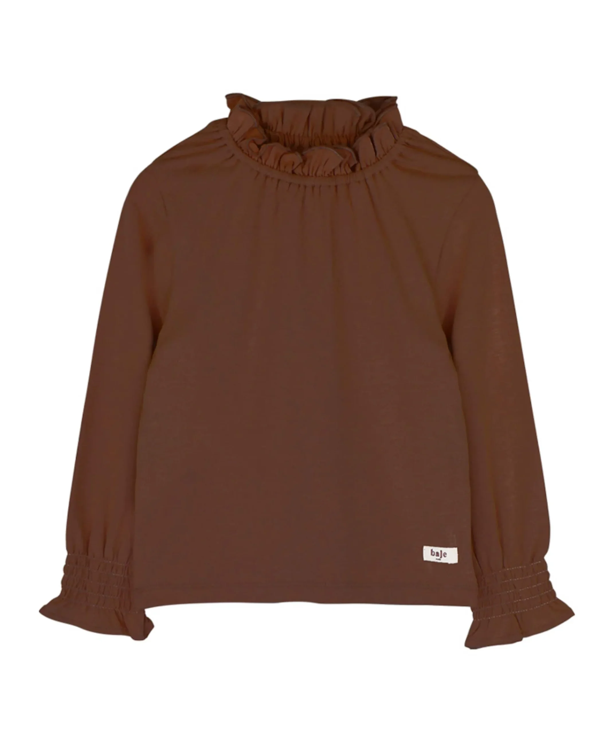 Meisjes longsleeve bruin