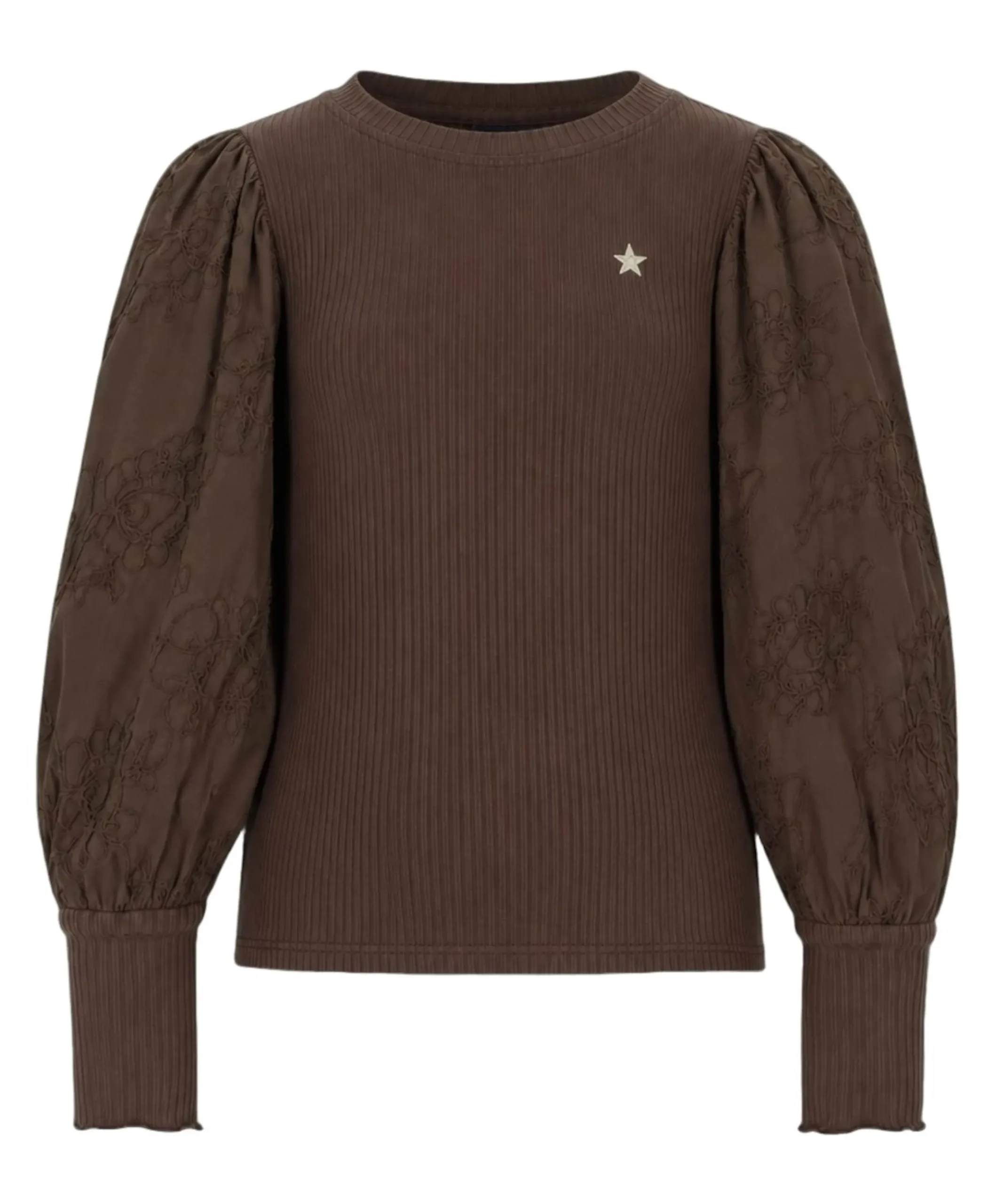 Meisjes longsleeve bruin