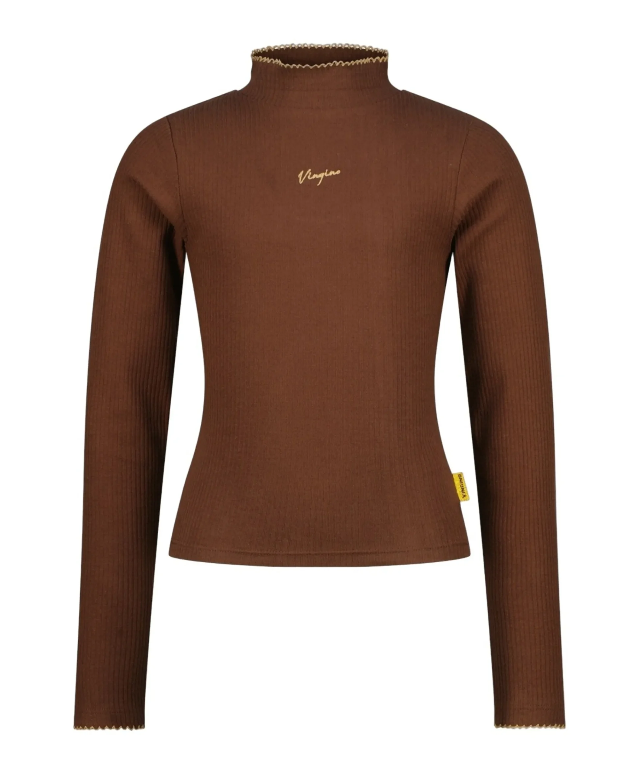 Meisjes longsleeve bruin