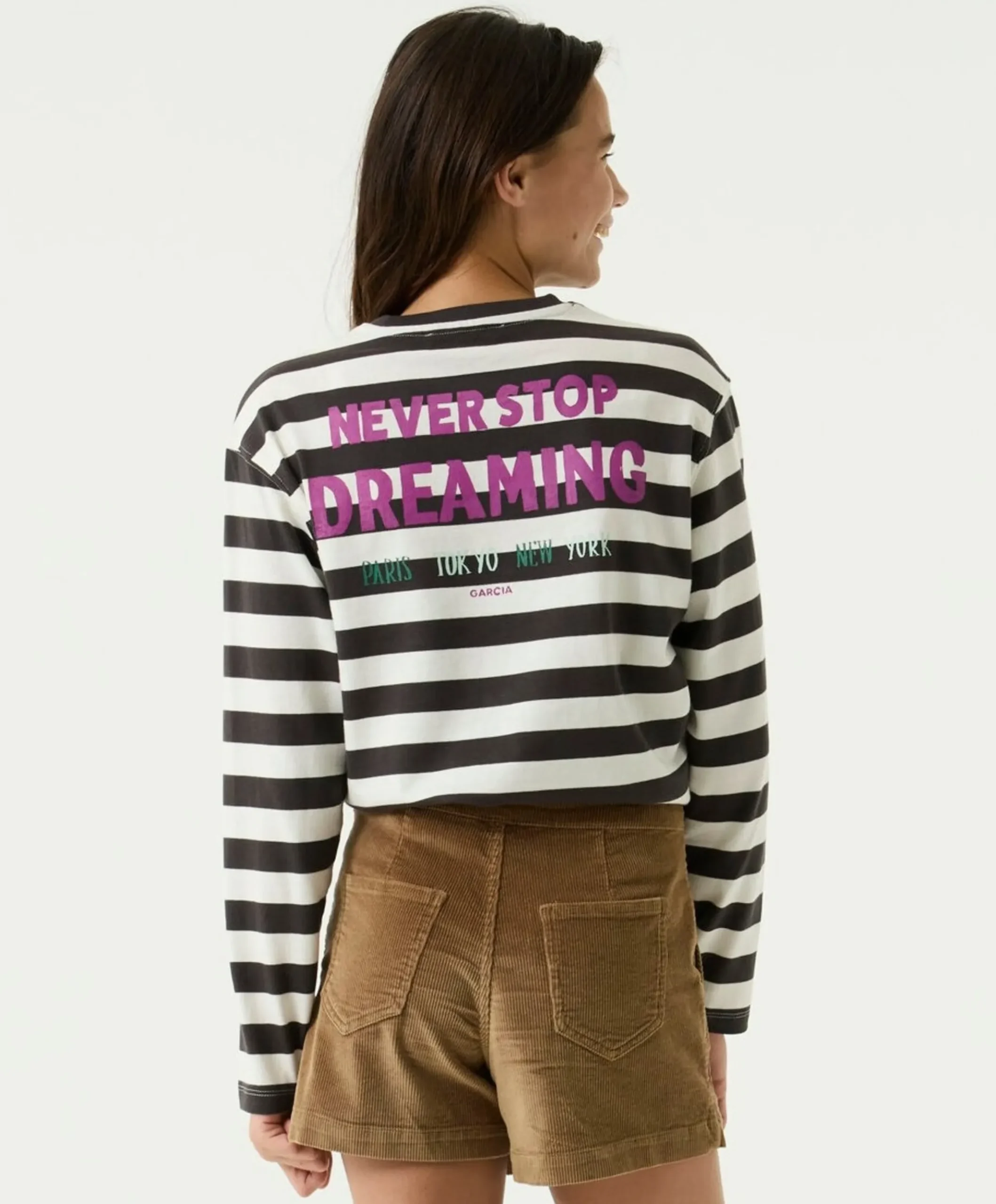 Meisjes longsleeve bruin