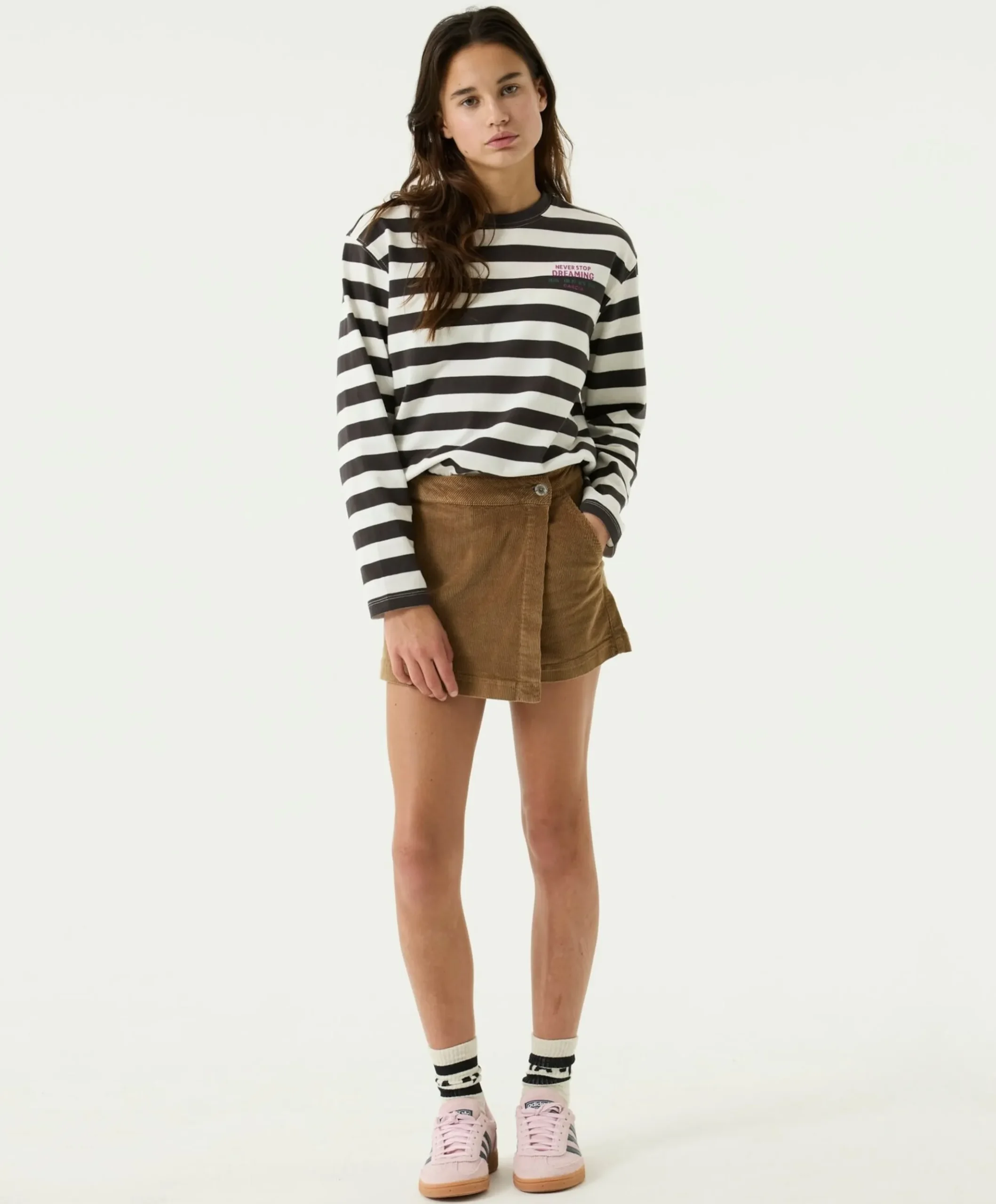 Meisjes longsleeve bruin
