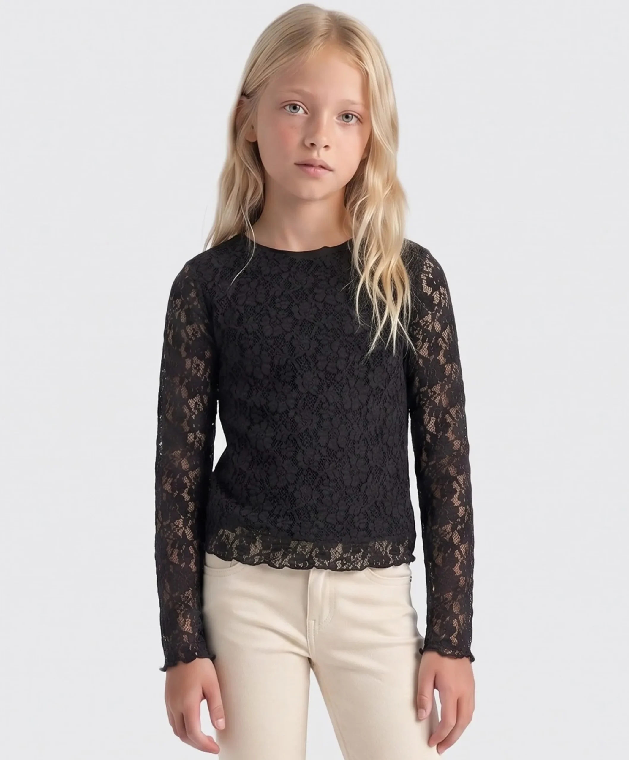 Meisjes longsleeve bruin