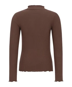 Meisjes longsleeve bruin