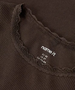 Meisjes longsleeve bruin