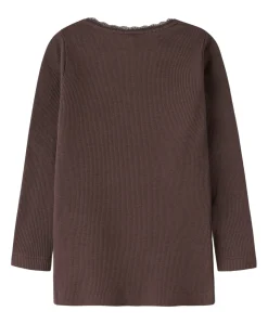 Meisjes longsleeve bruin