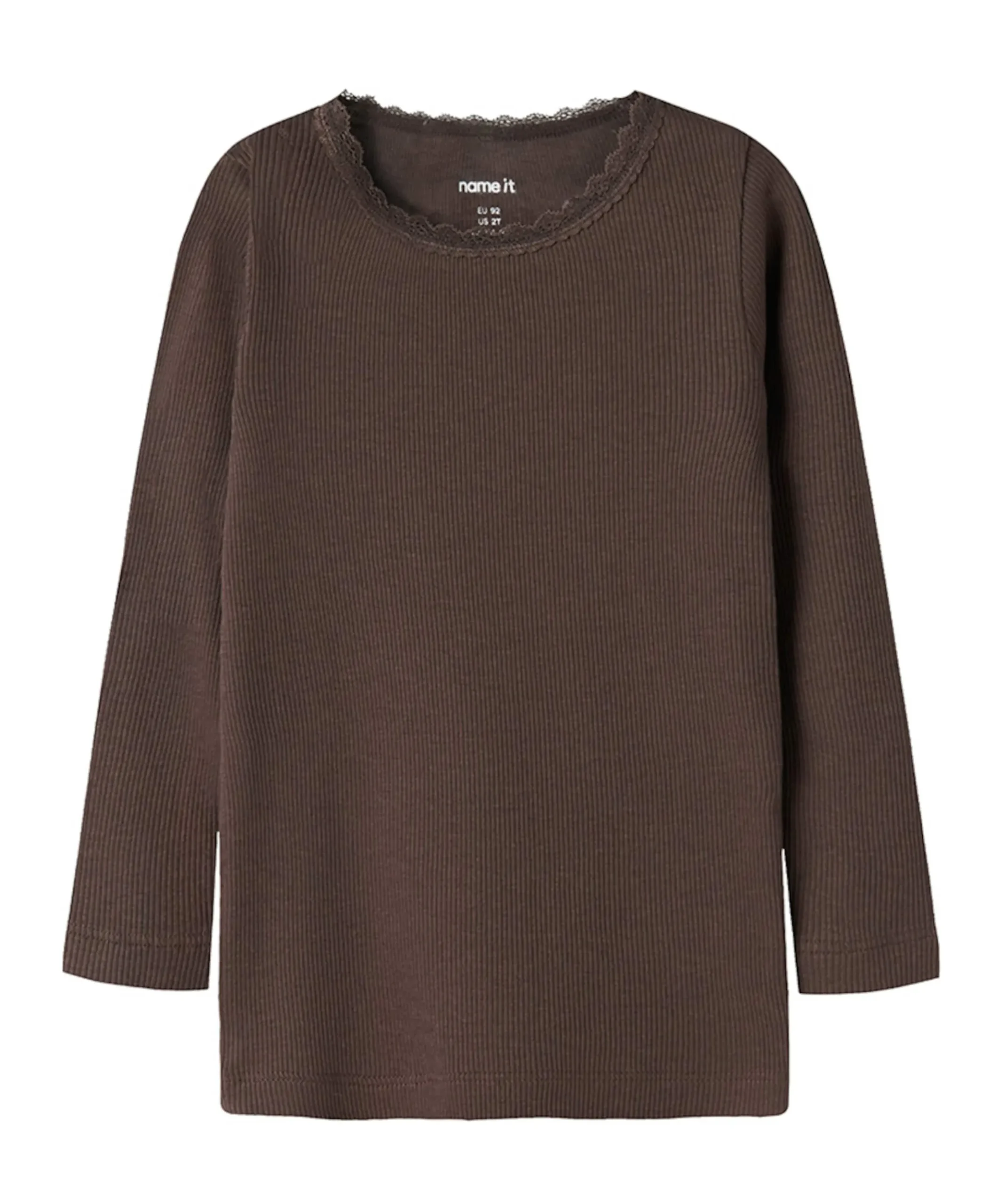 Meisjes longsleeve bruin