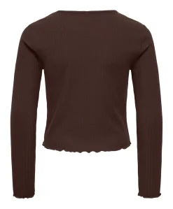 Meisjes longsleeve bruin