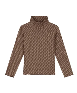 Meisjes longsleeve bruin