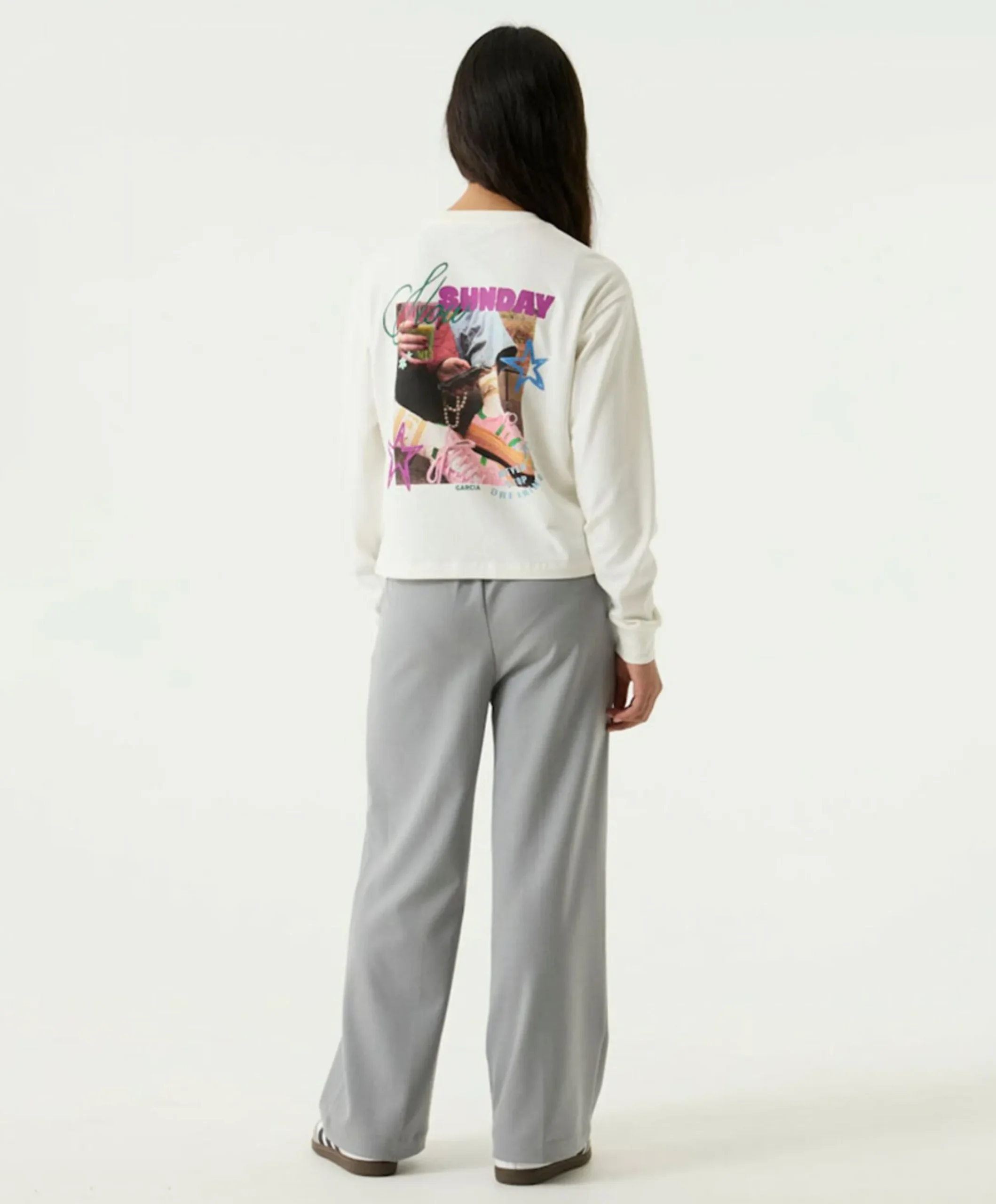 Meisjes longsleeve ecru