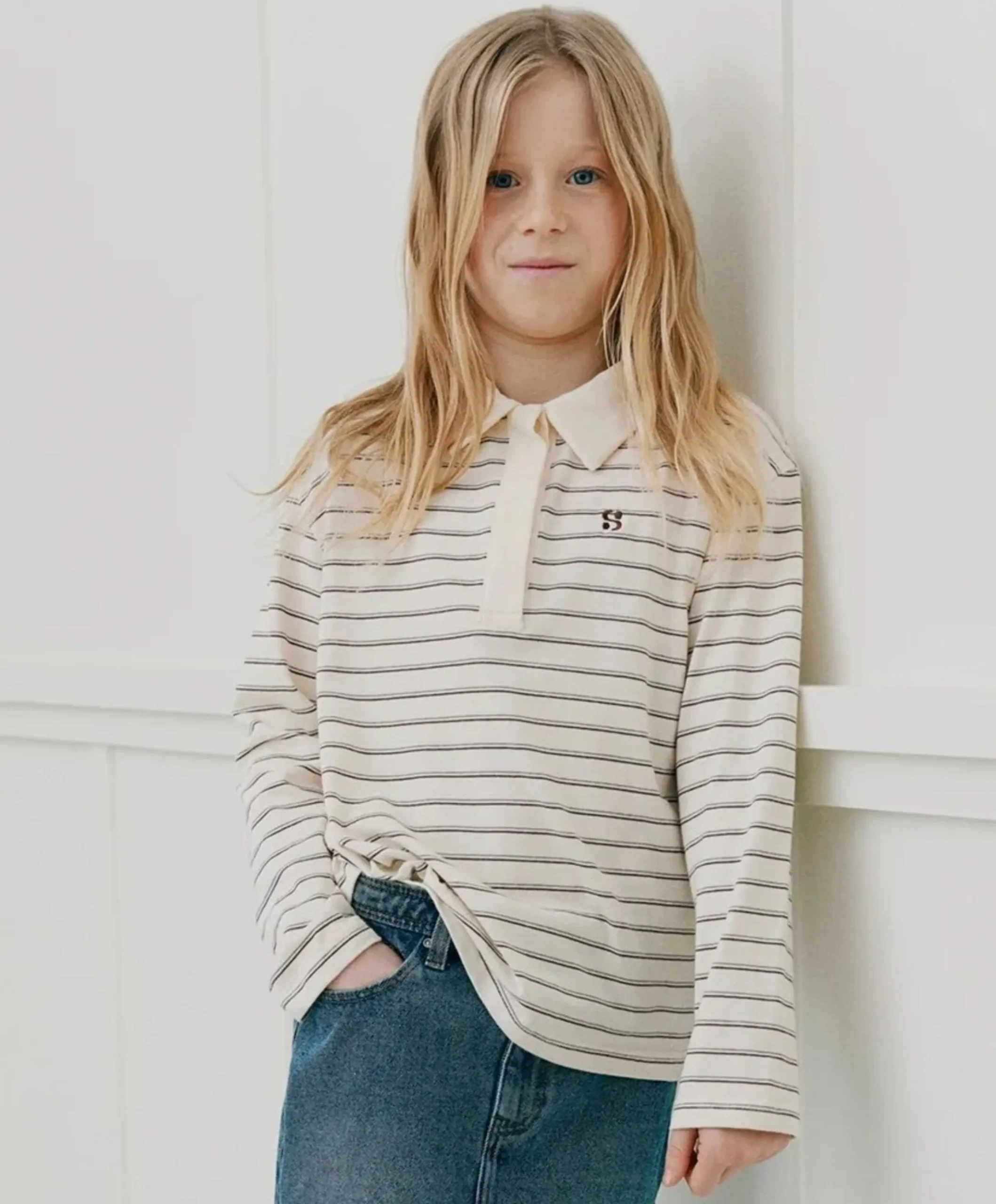 Meisjes longsleeve ecru