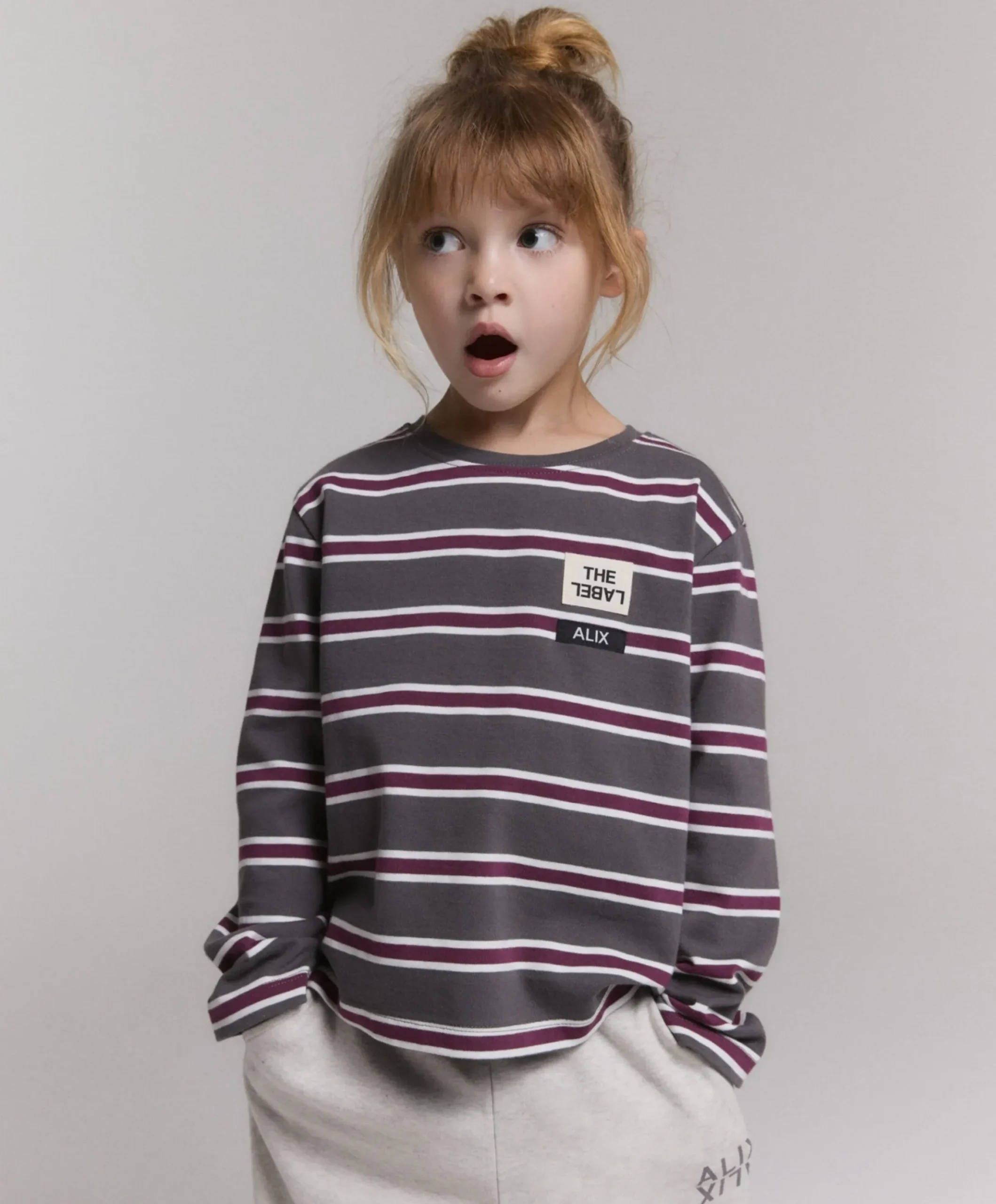 Meisjes longsleeve grijs