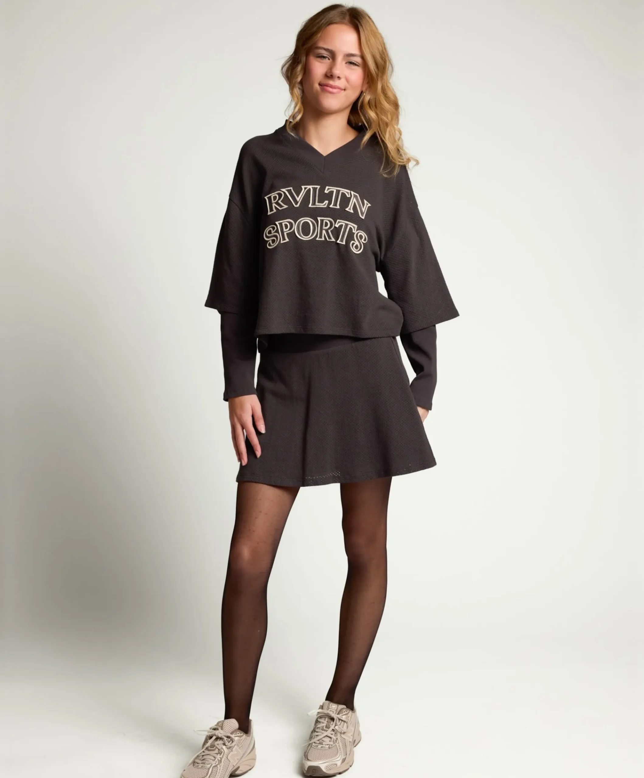 Meisjes longsleeve grijs