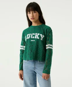 Meisjes longsleeve groen