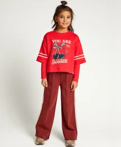 Meisjes longsleeve rood