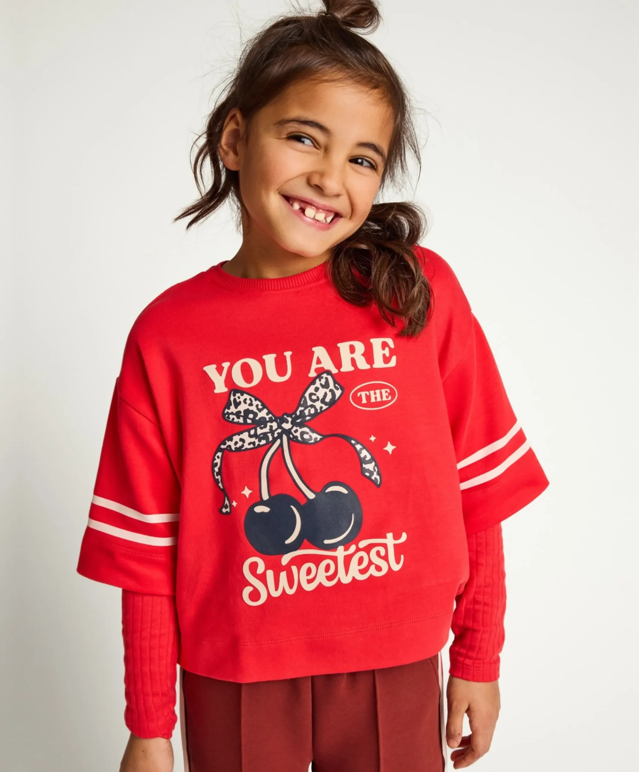 Meisjes longsleeve rood