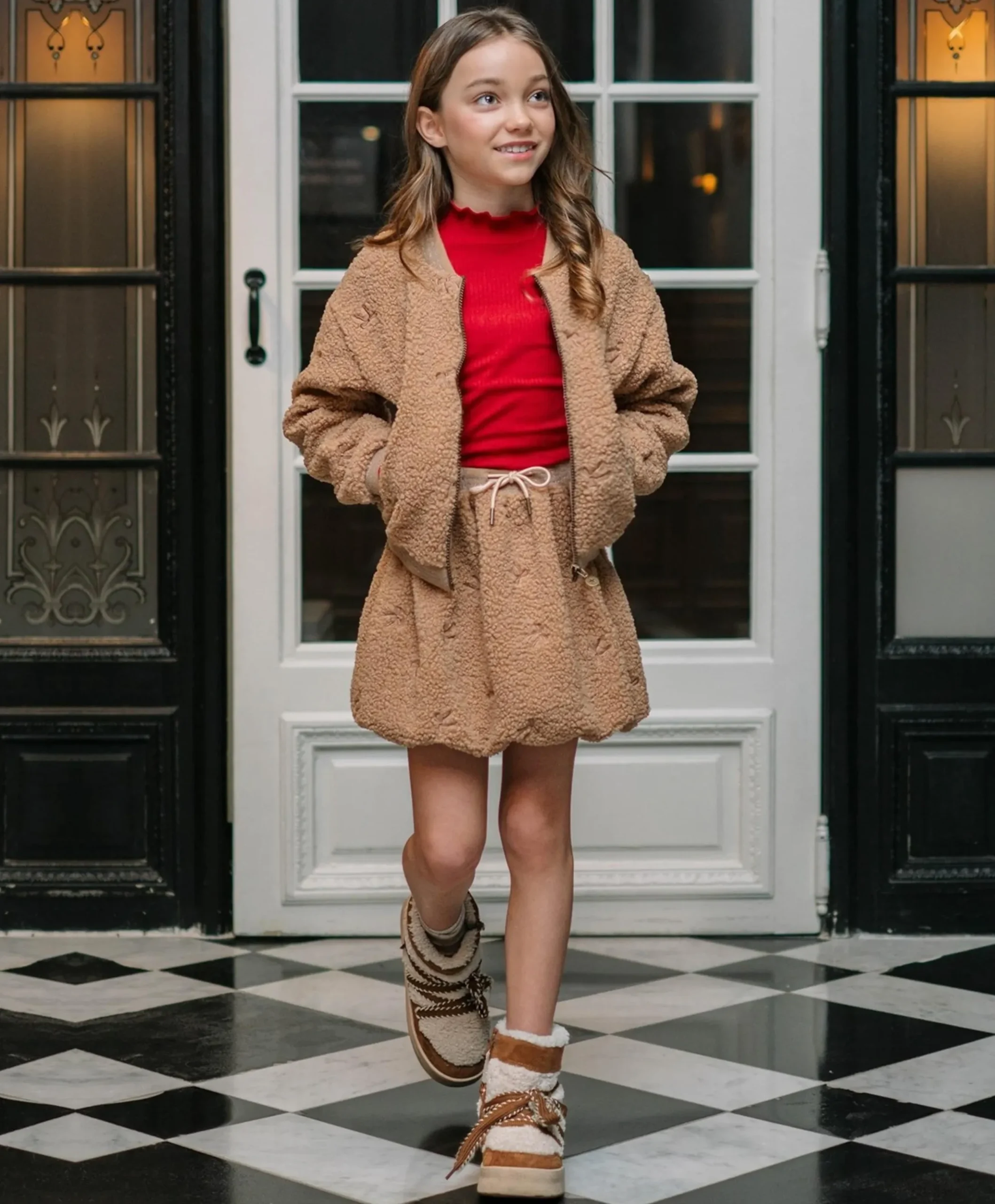 Meisjes longsleeve rood
