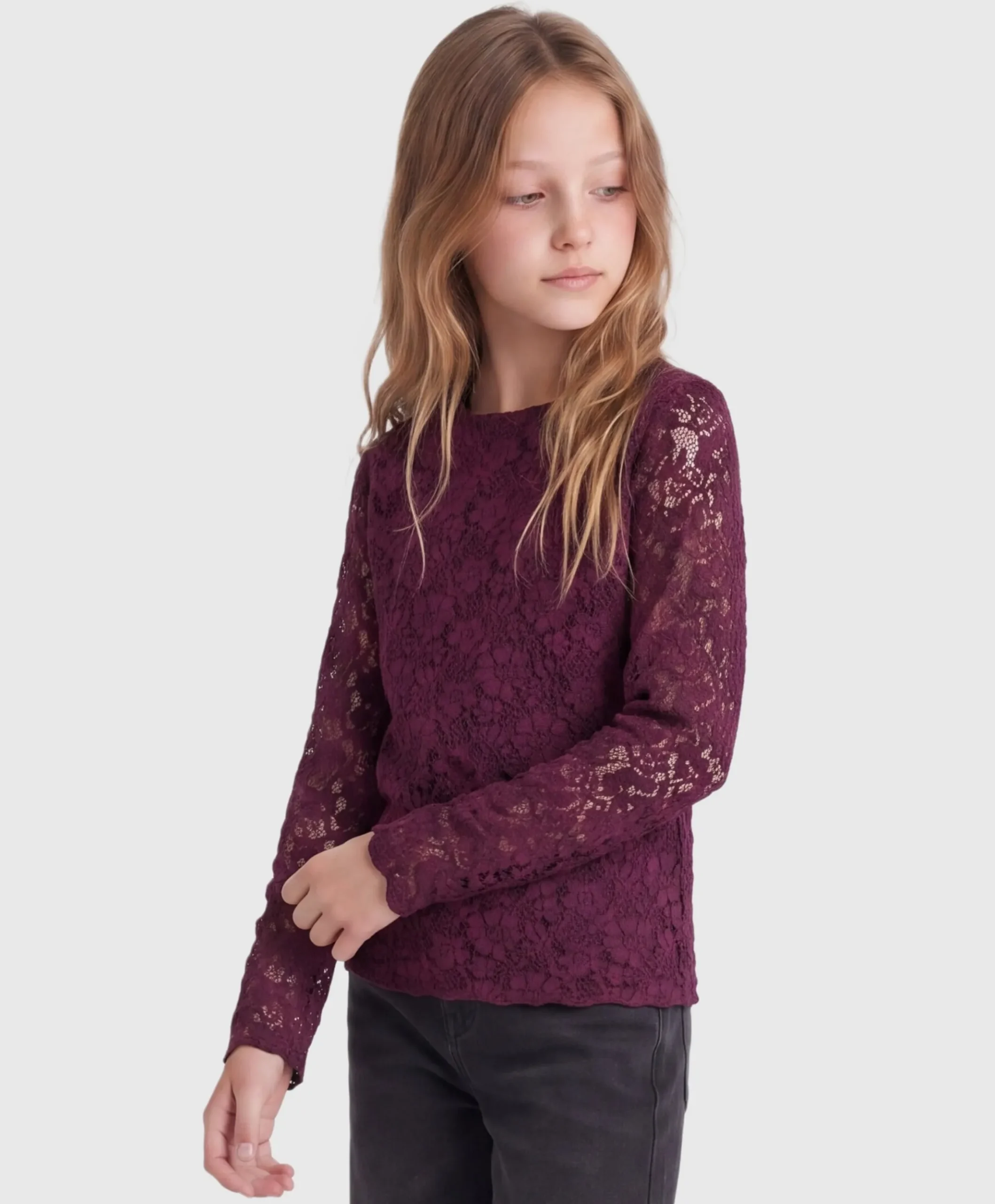 Meisjes longsleeve rood