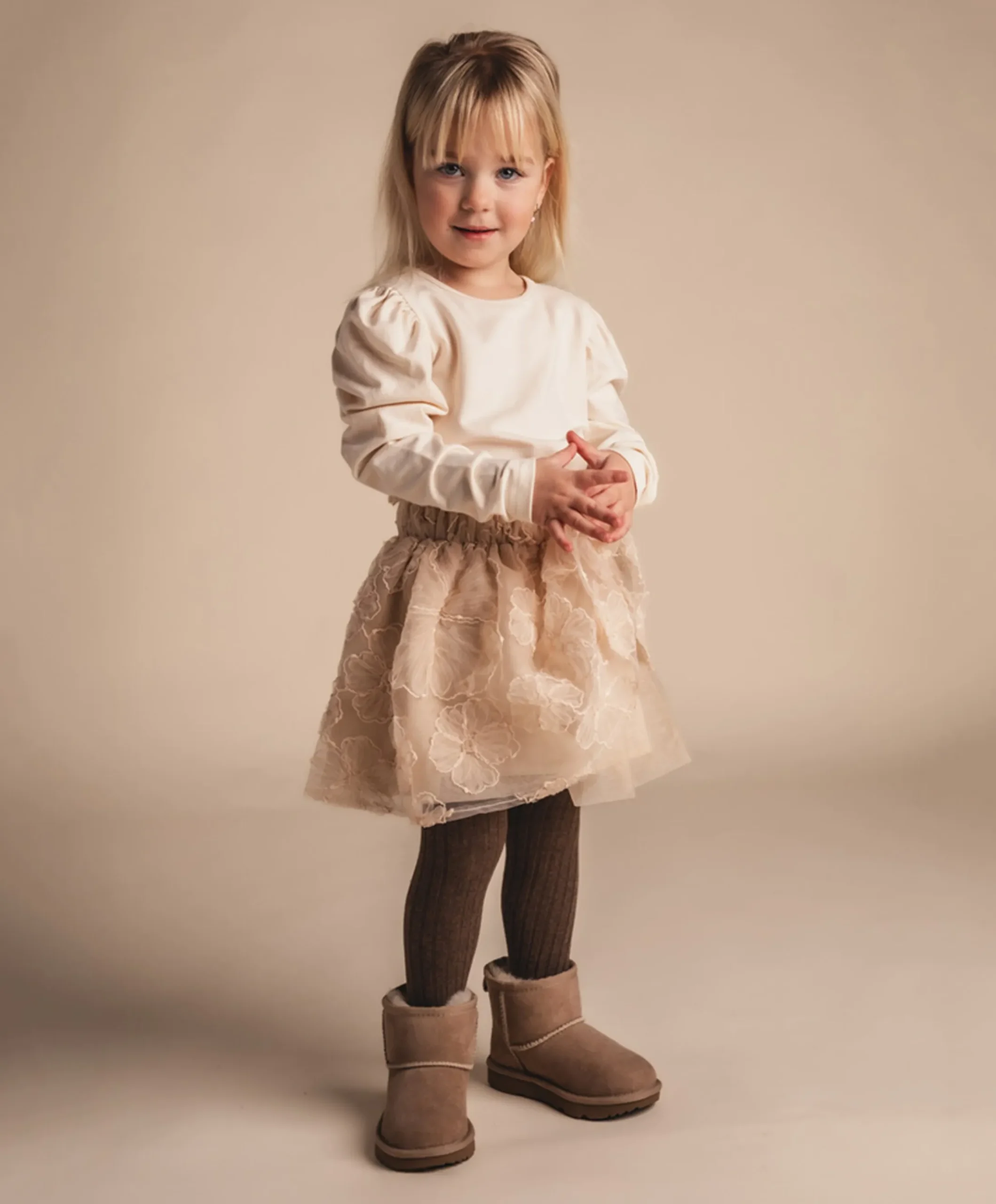 Meisjes rok beige