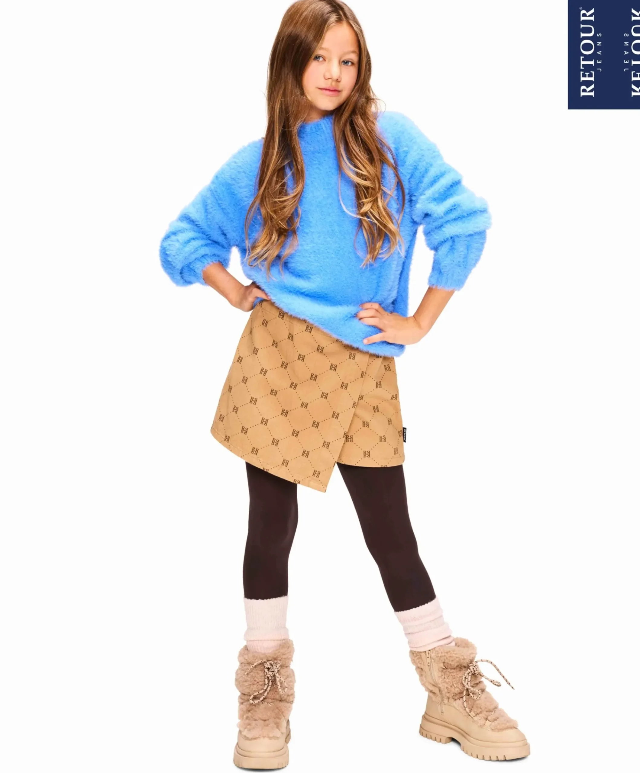 Meisjes rok beige