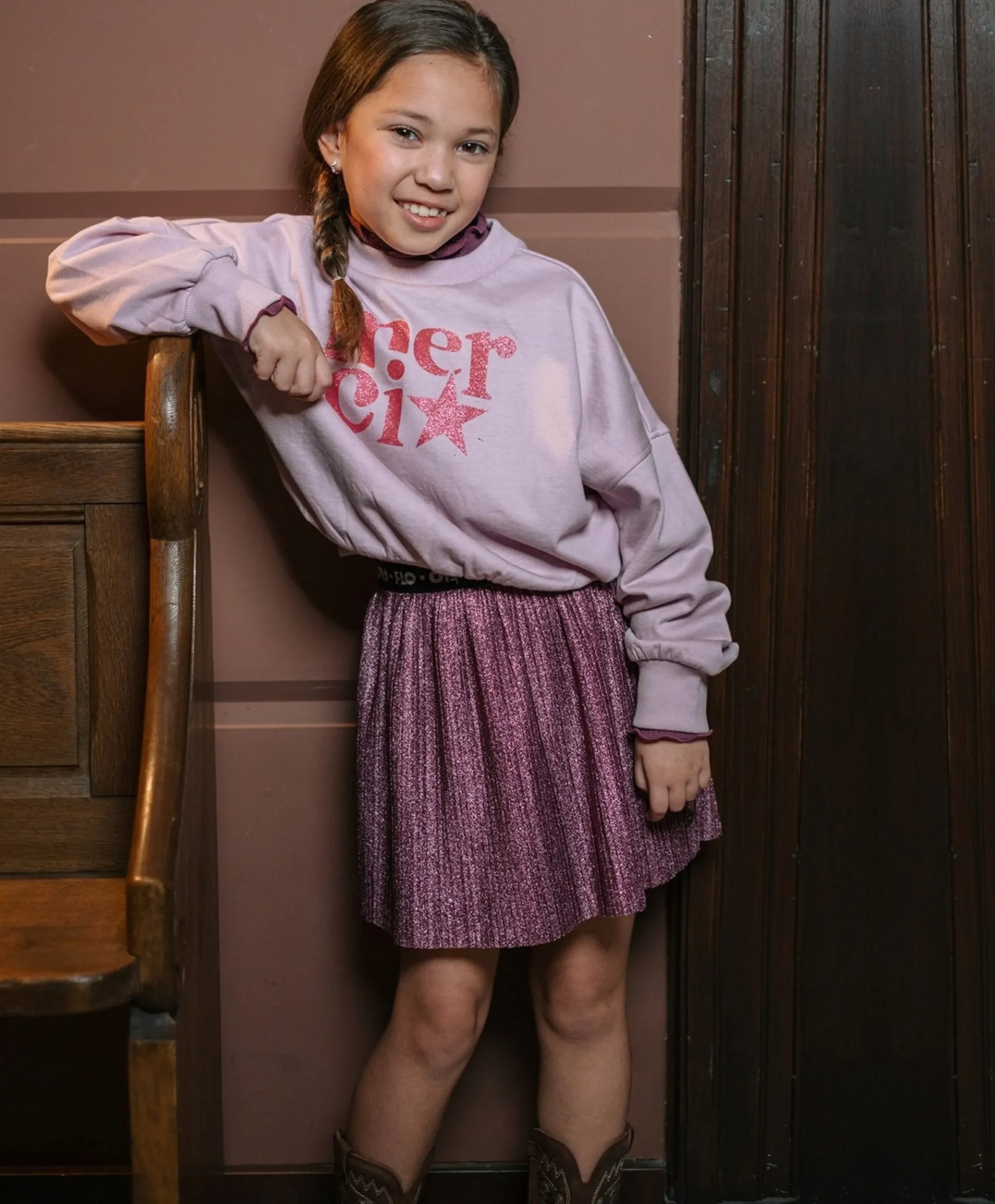Meisjes rok bordeaux