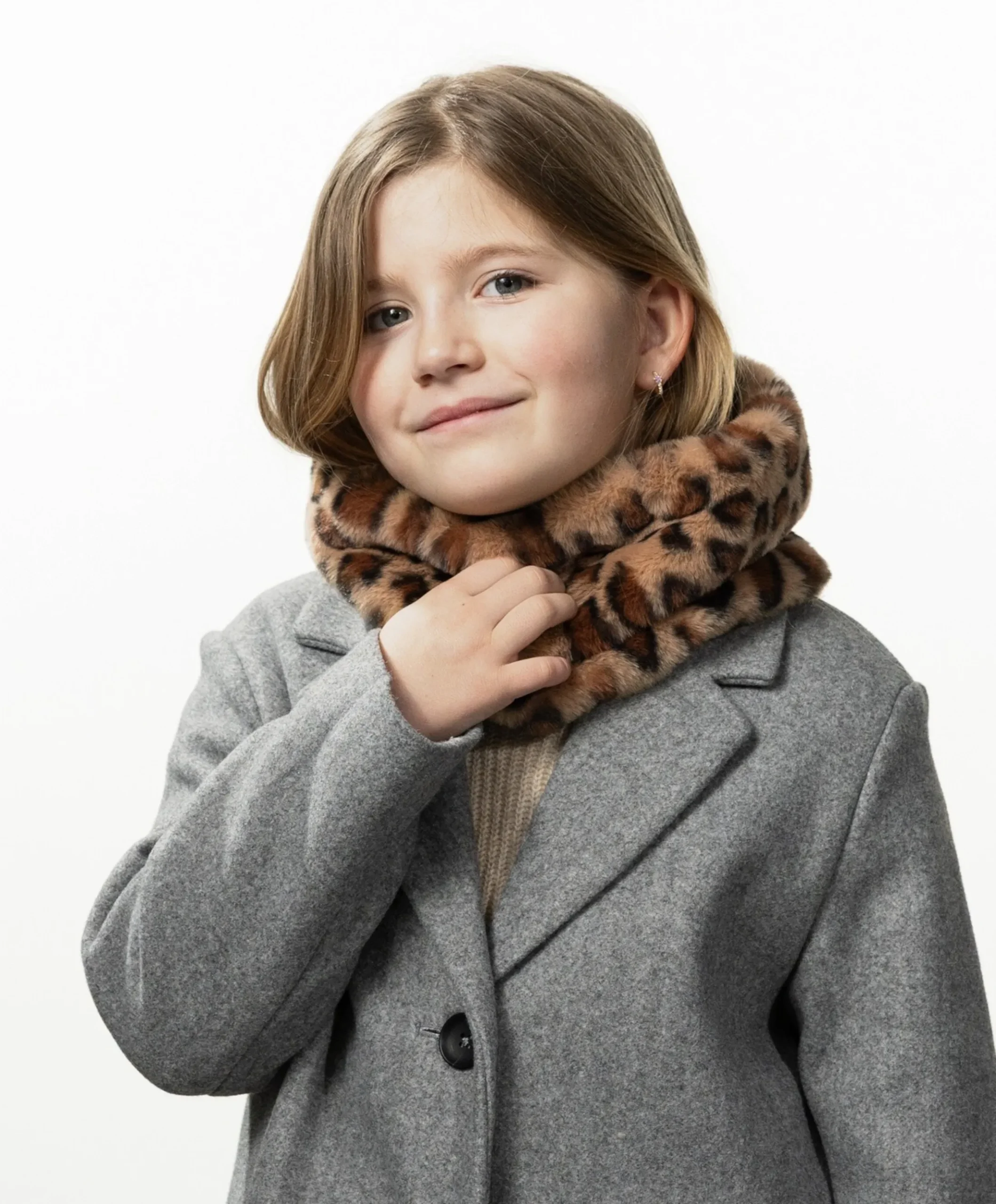 Meisjes sjaal bruin