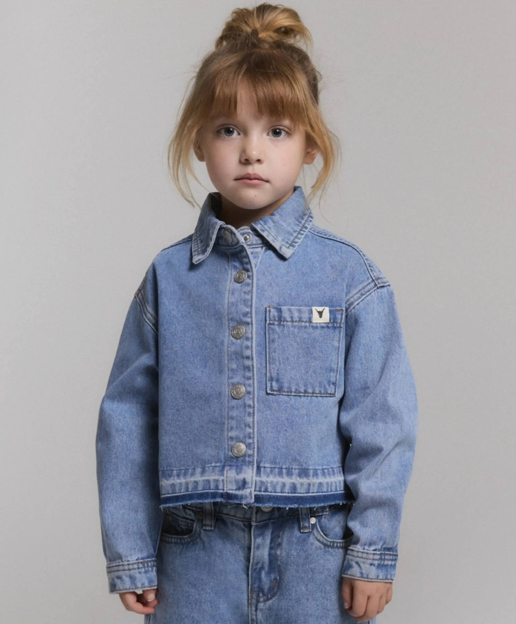 Meisjes spijkerjas blauw