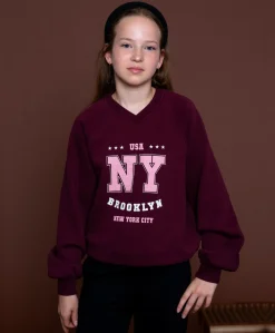 Meisjes sweater bordeaux