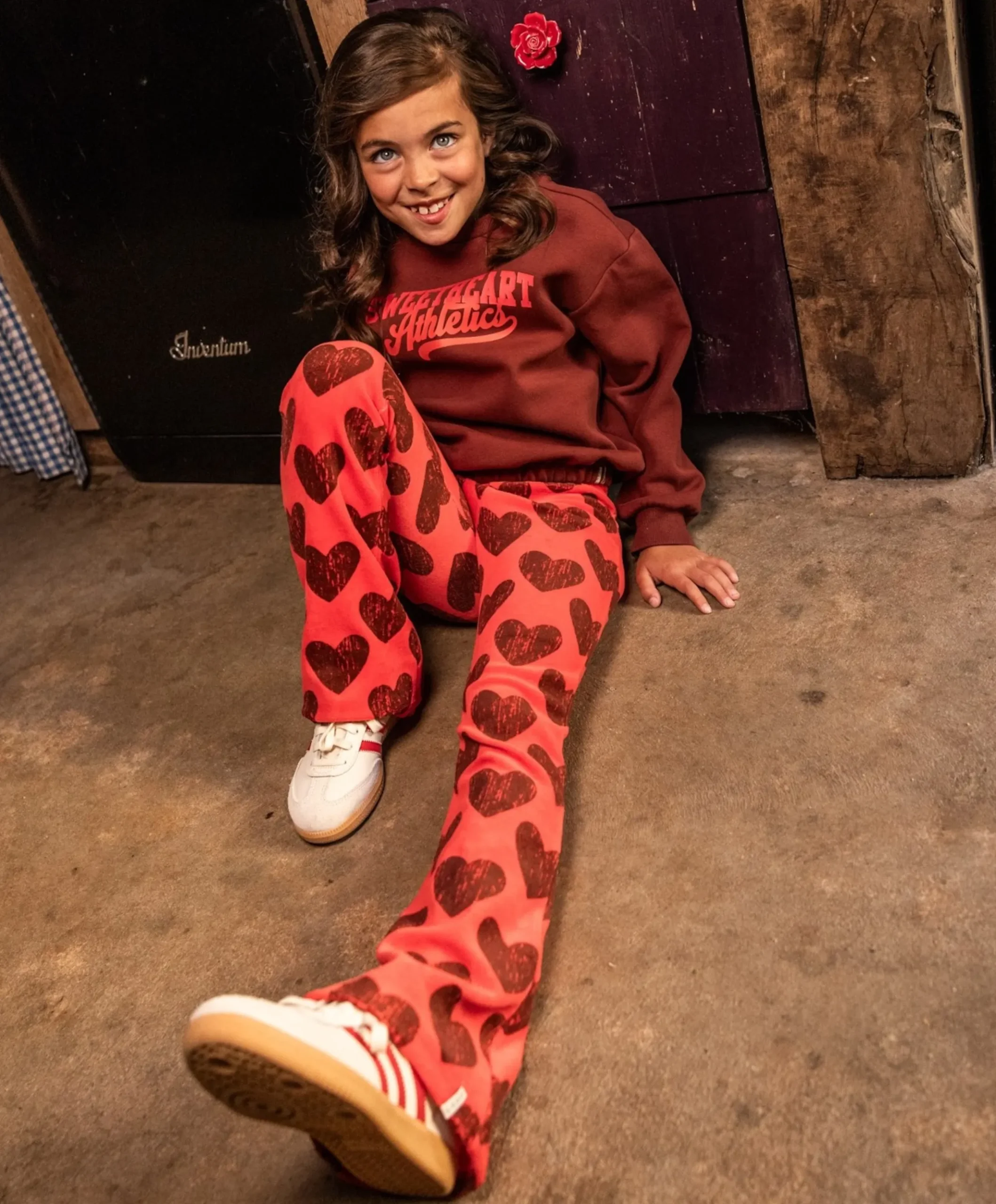 Meisjes sweater bruin