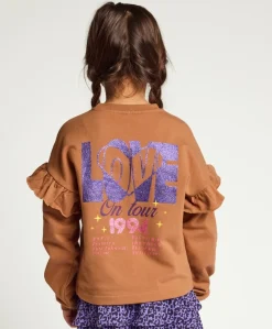 Meisjes sweater bruin