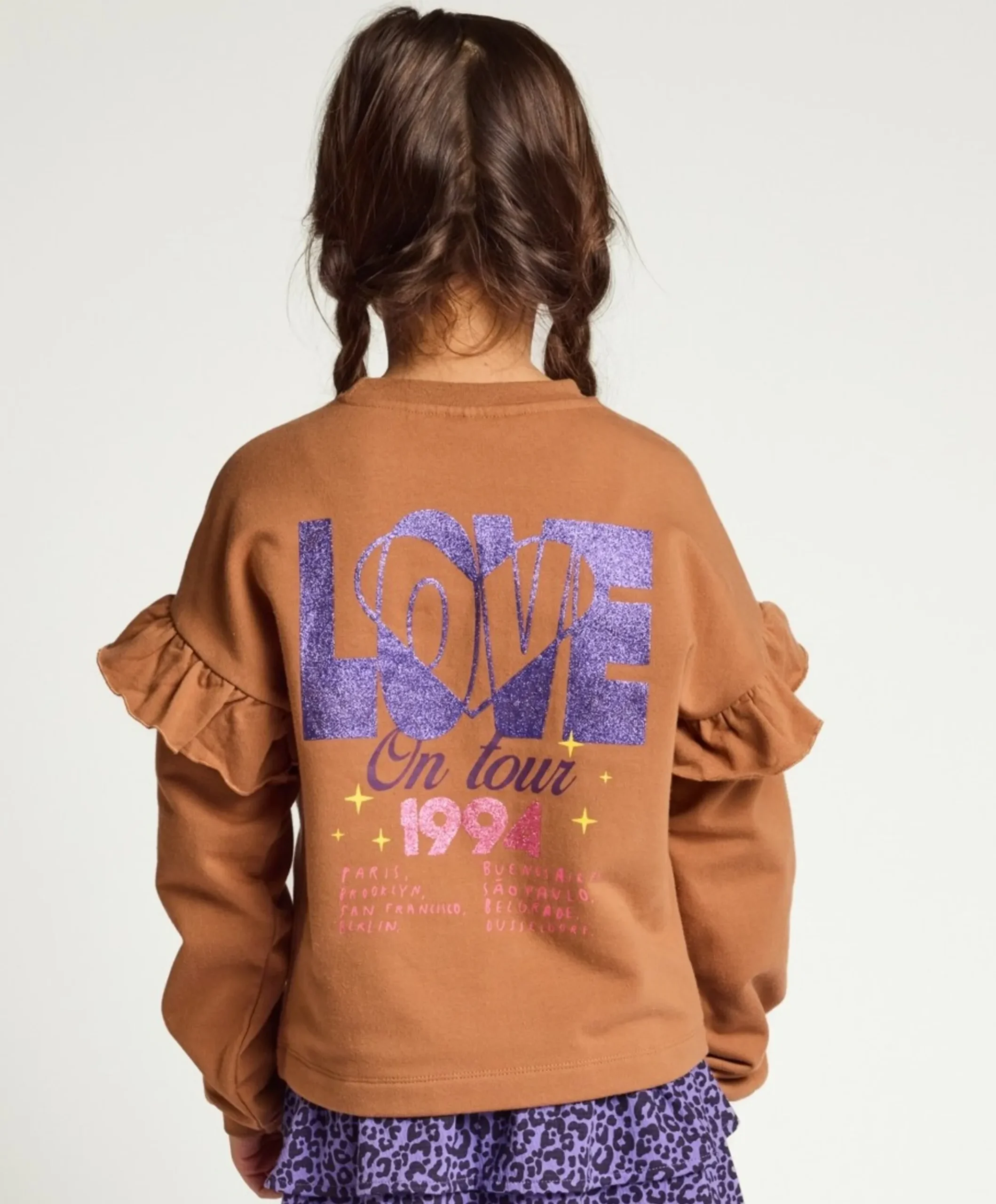 Meisjes sweater bruin