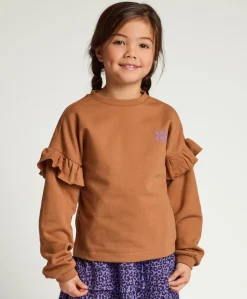 Meisjes sweater bruin