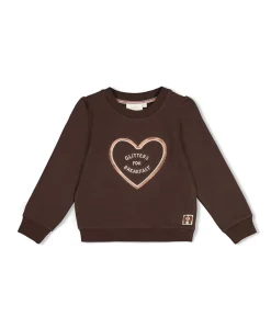 Meisjes sweater bruin