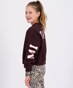 Meisjes sweater bruin
