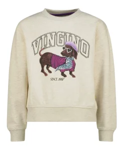 Meisjes sweater ecru