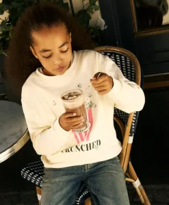 Meisjes sweater ecru