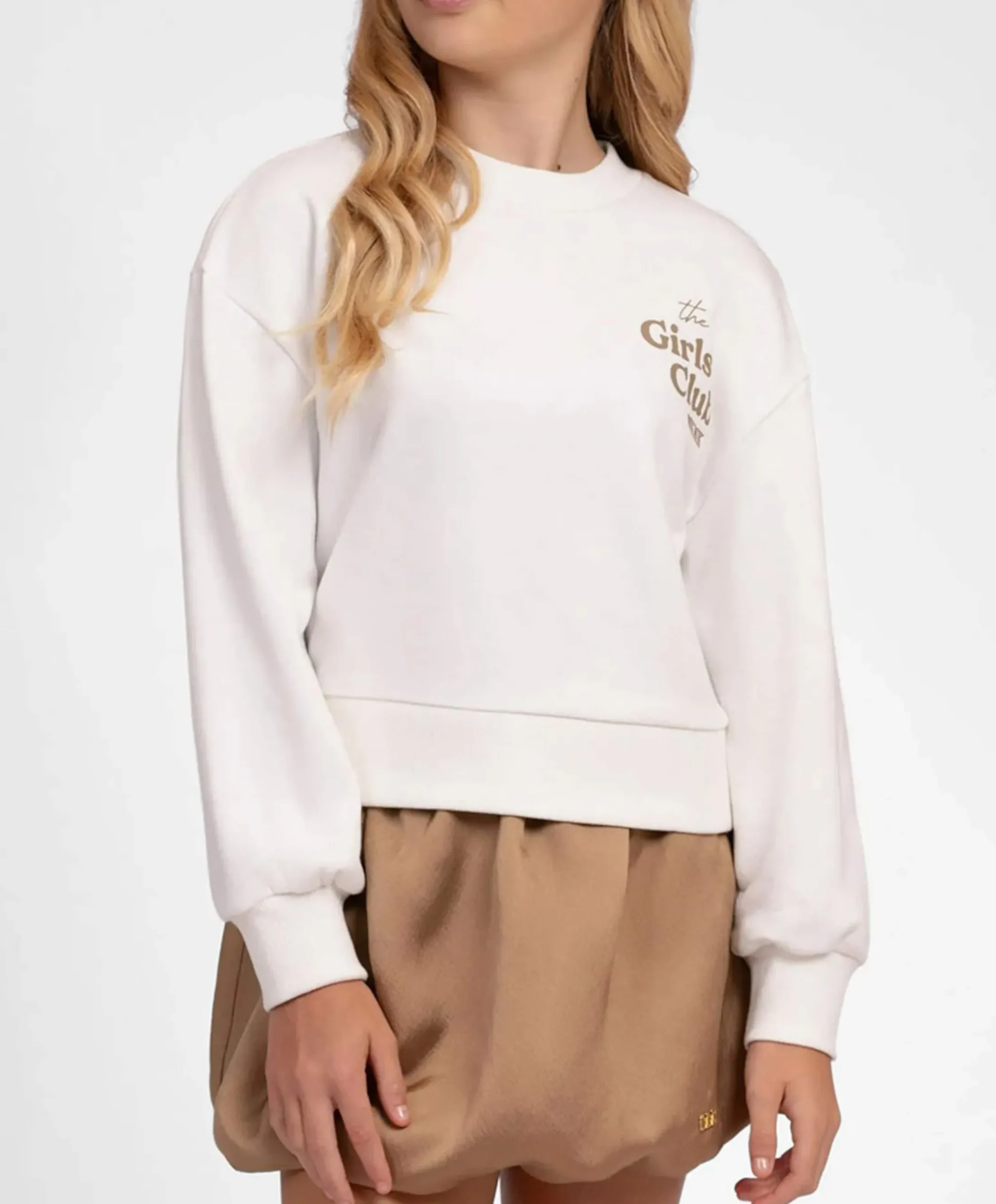 Meisjes sweater ecru