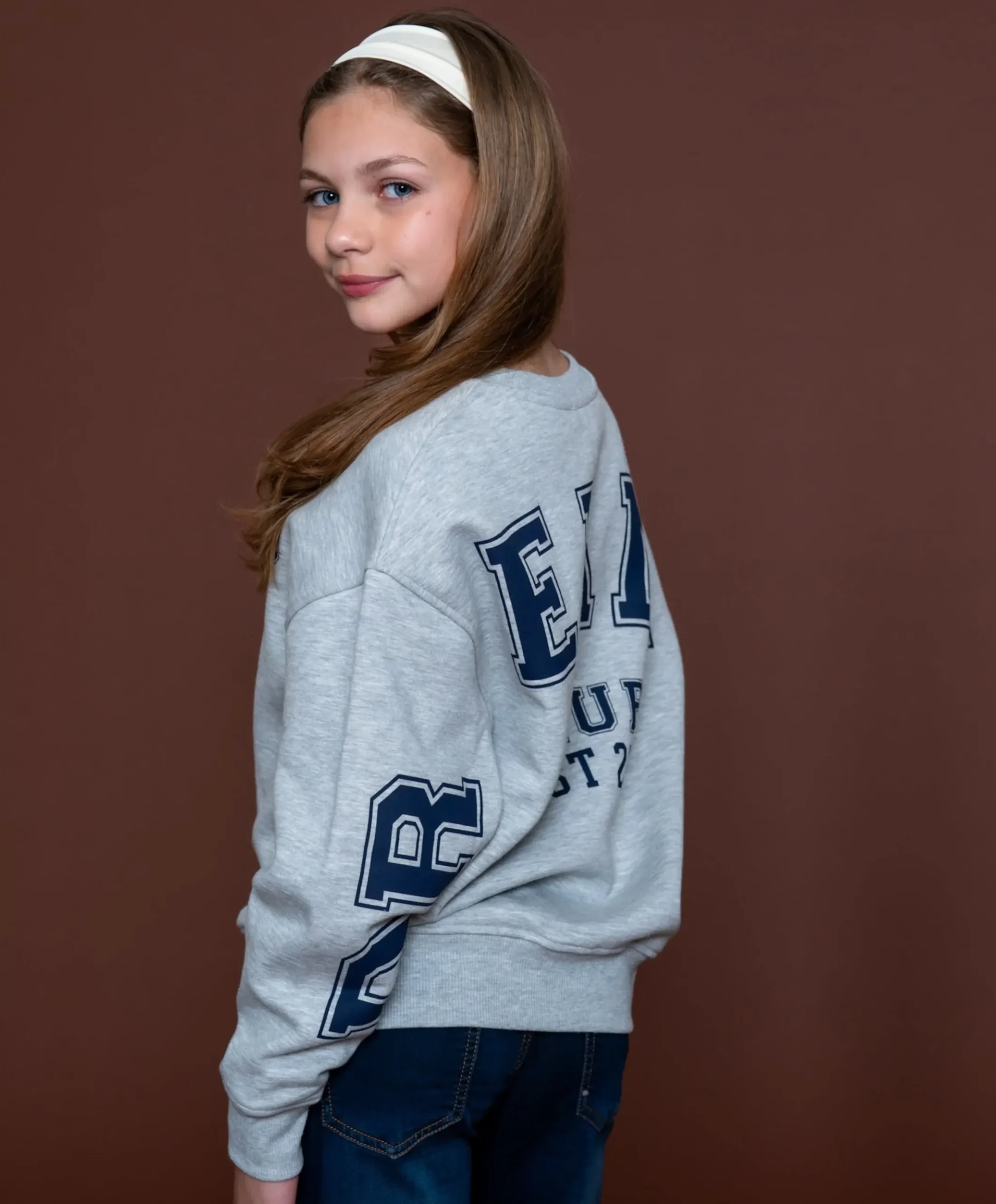 Meisjes sweater grijs