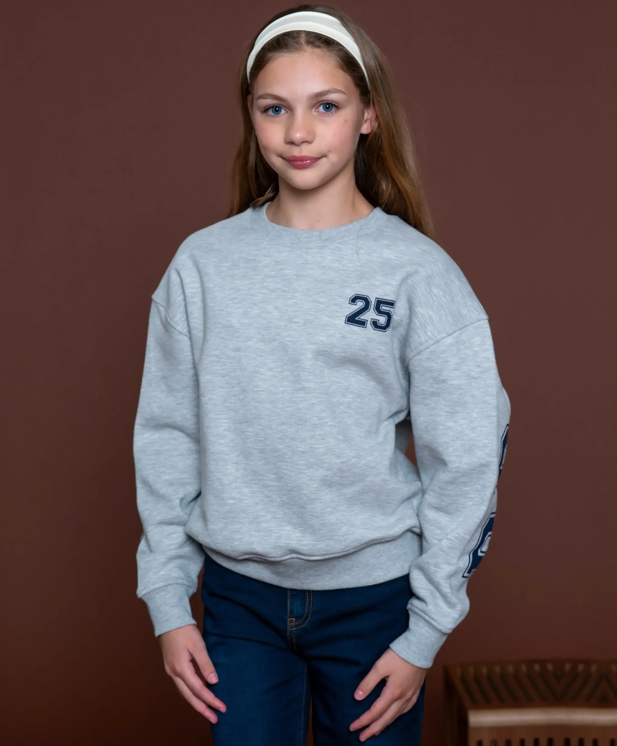 Meisjes sweater grijs
