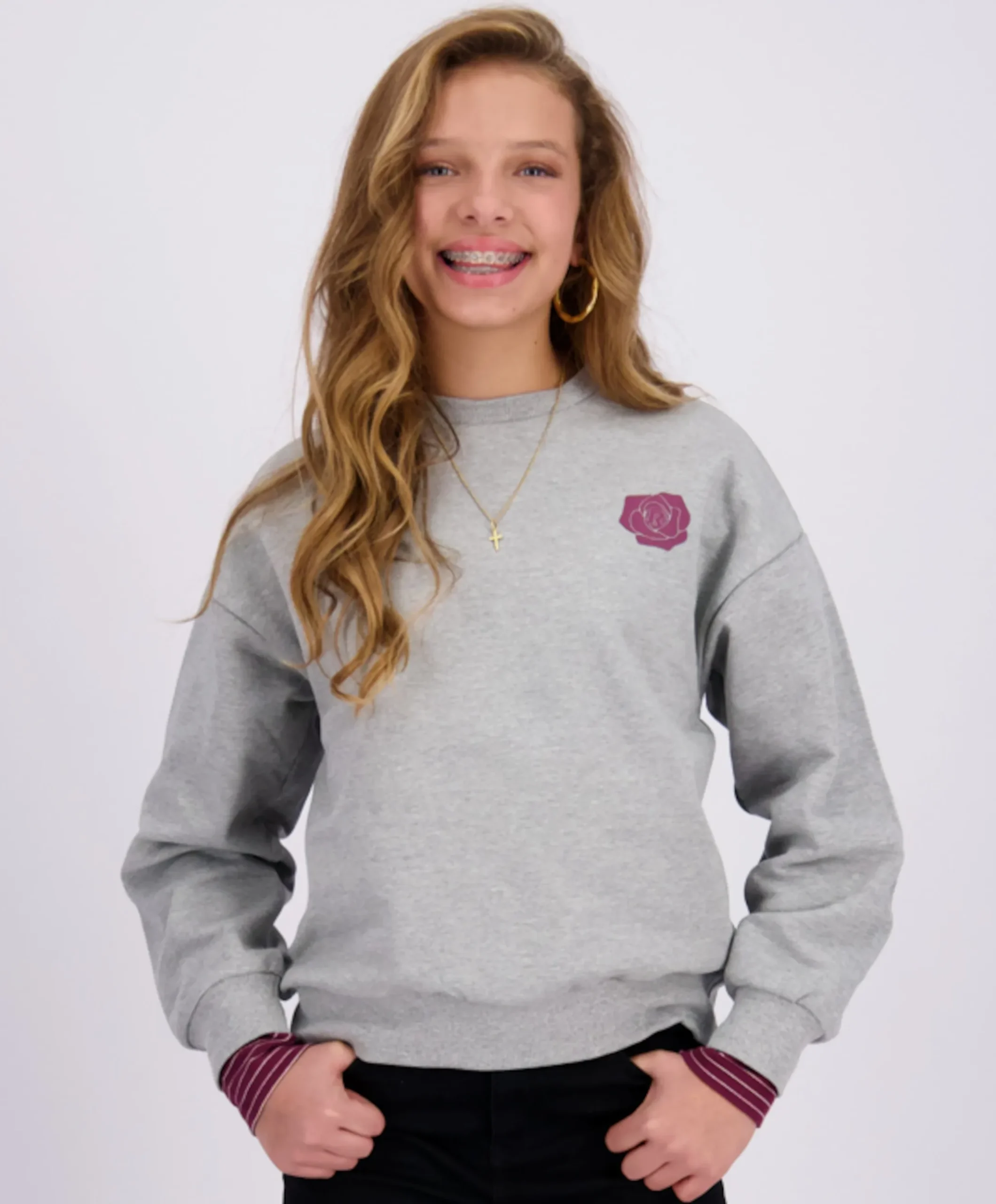 Meisjes sweater grijs