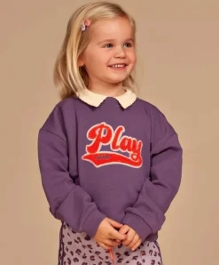 Meisjes sweater paars