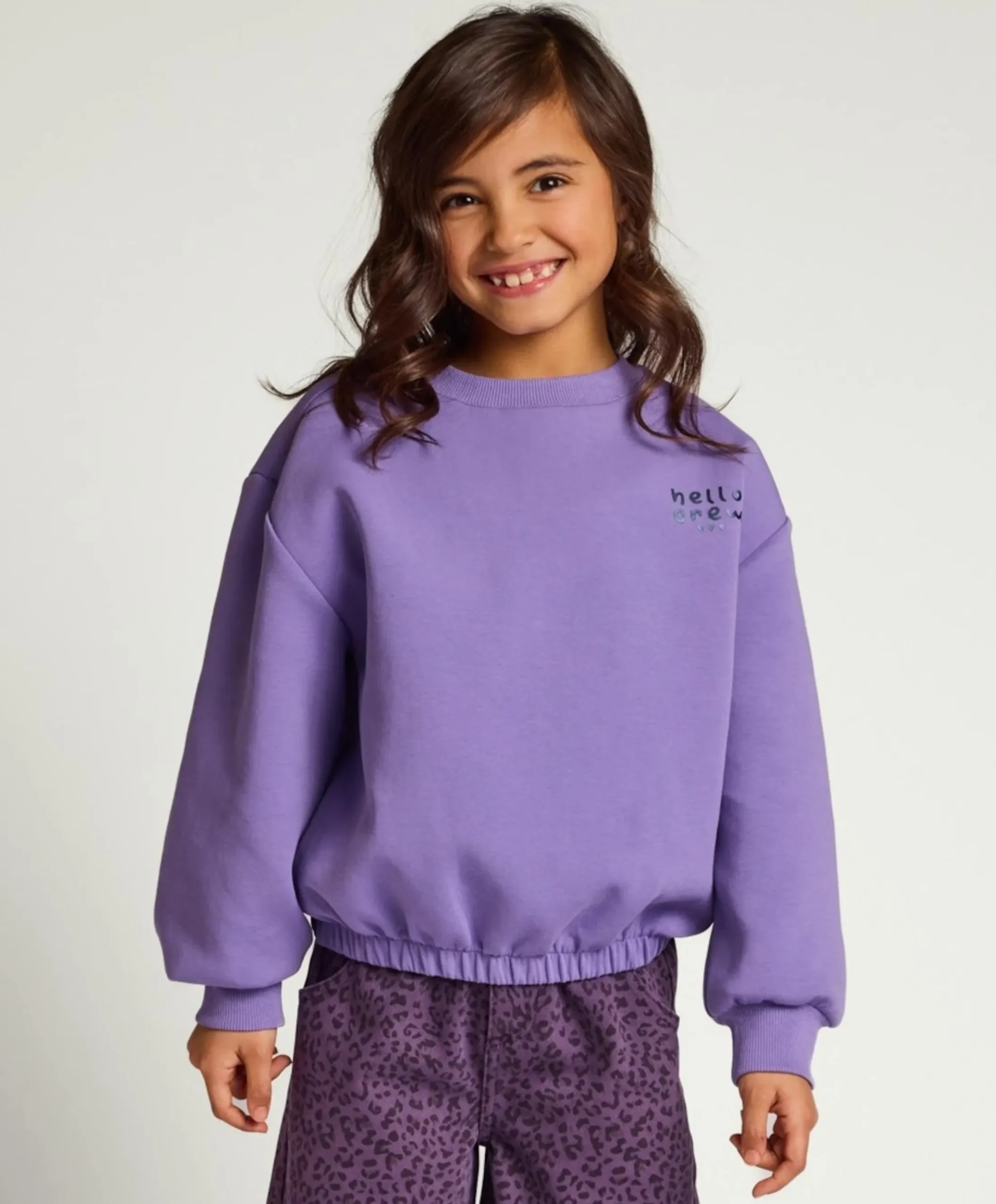Meisjes sweater paars