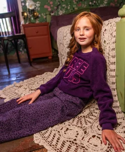 Meisjes sweater paars